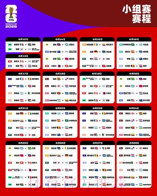 2026世界杯比赛时间一览高清直播怎么查